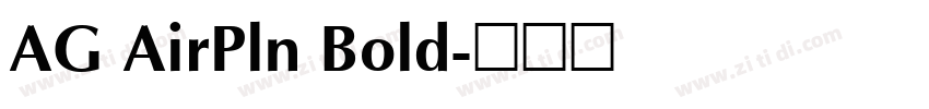 AG AirPln Bold字体转换